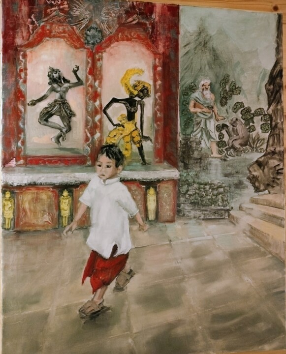 L'enfant au temple 绘画, 31.9x25.6 in