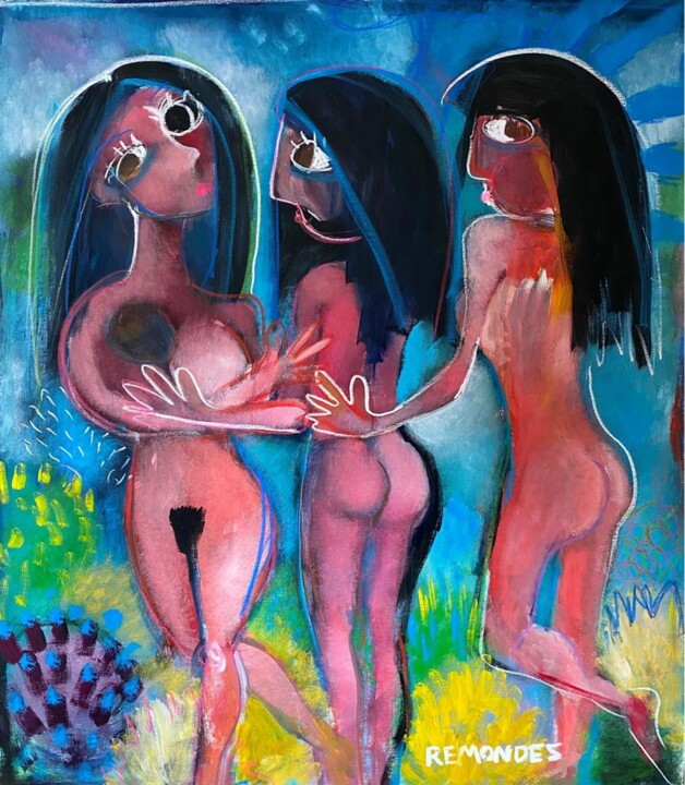As três graças 绘画, 51.2x39.4 in