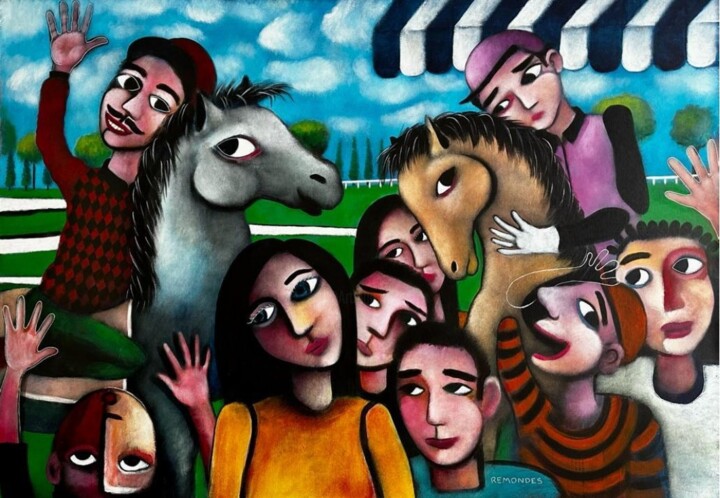 Victoire à Chantilly 绘画, 39.4x55.1 in