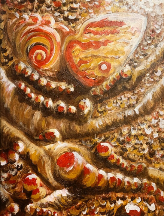 Lagartas 绘画, 15.8x11.8 in