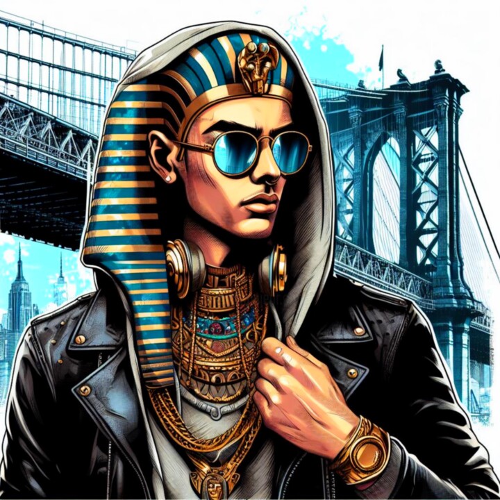 Digital Arts titled "KING TUT BROOKLYN N…" by Otis Porritt, Original Artwork, 2D Digital Work