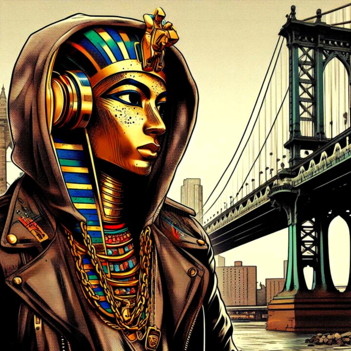 Digital Arts titled "KING TUT BROOKLYN N…" by Otis Porritt, Original Artwork, 2D Digital Work