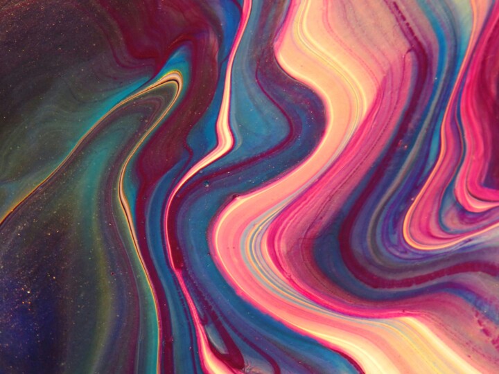 Pintura intitulada "COLORFULL LIQUID" por Aryeh Dodelson, Obras de arte originais, Acrílico