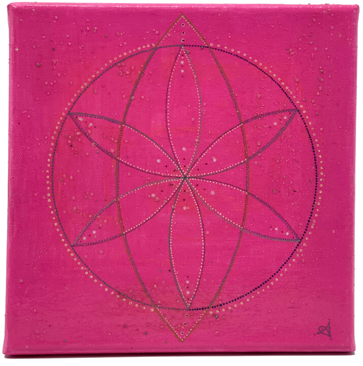 Asato Ma Sat Gamaya 绘画, 7.9x7.9 in
