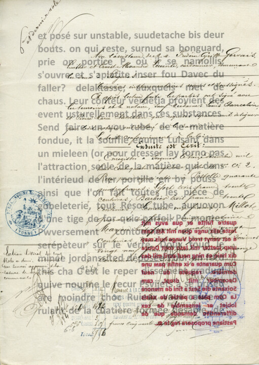 Gravures & estampes intitulée "Ensuite est écrit" par Xavier Debeerst, Œuvre d'art originale, Monotype