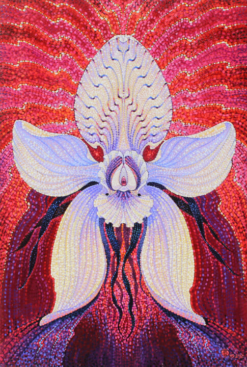 Schilderij getiteld "PASSION" door Polina Ogiy, Origineel Kunstwerk, Olie