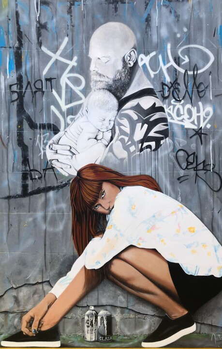 Peinture intitulée "Fragiles" par Mate13, Œuvre d'art originale, Acrylique Monté sur Châssis en bois
