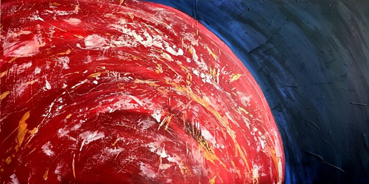 2021 MARS 绘画, 19.7x39.4 in