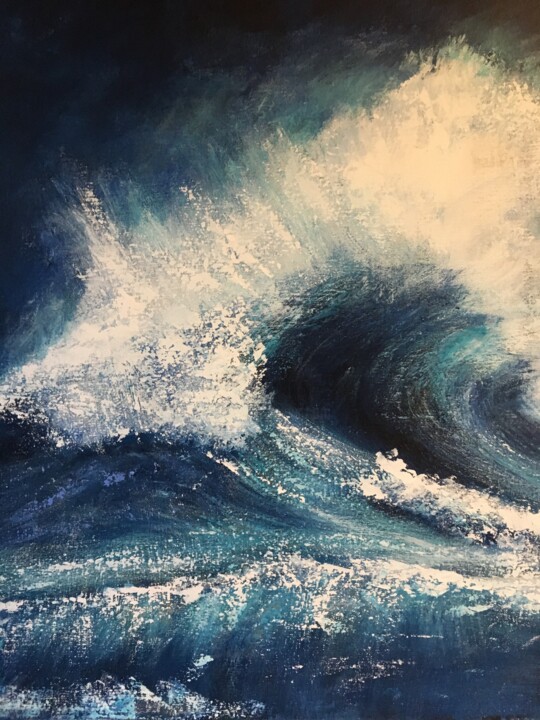 Peinture intitulée "Ciaran, le creux de…" par Anne Vignau, Œuvre d'art originale, Acrylique