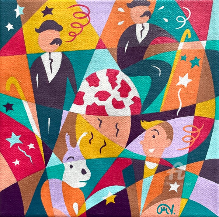 绘画,  7.9x7.9 in 
