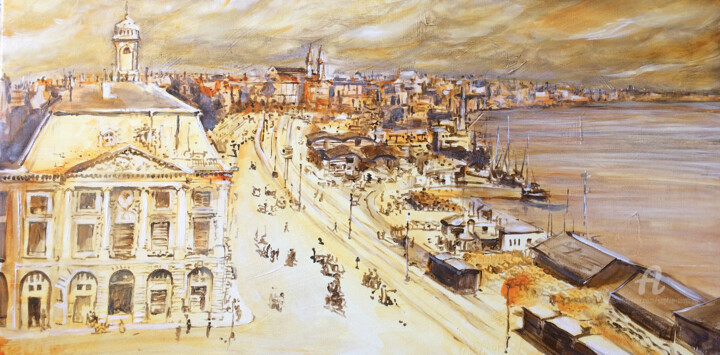 Quai de Bordeaux Pittura, 15,8x31,5 in