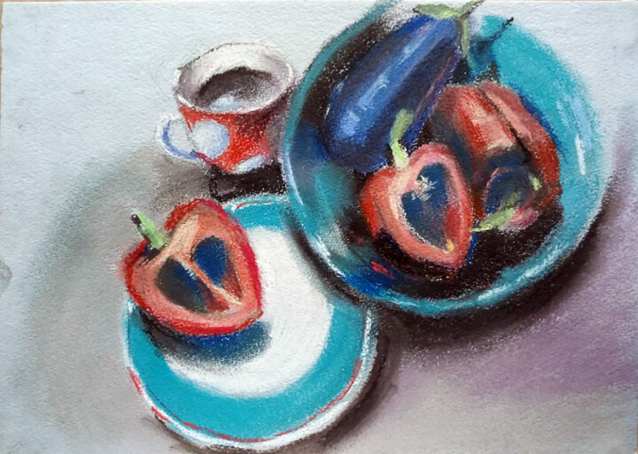 Летние перцы 图画, 8.1x11.8 in