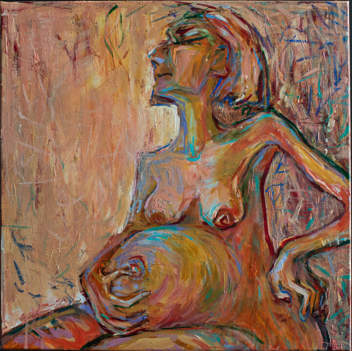 In anticipation 绘画, 19.7x19.7 in