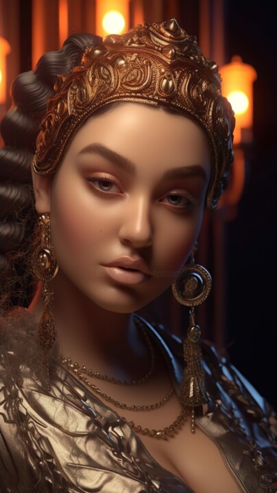 Digital Arts titled "Josenia" by China Alicia Rivera, Original Artwork, Digital Painting