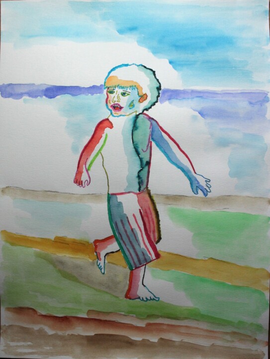 Peinture intitulée "A23-4" par Philip Moreau, Œuvre d'art originale, Aquarelle