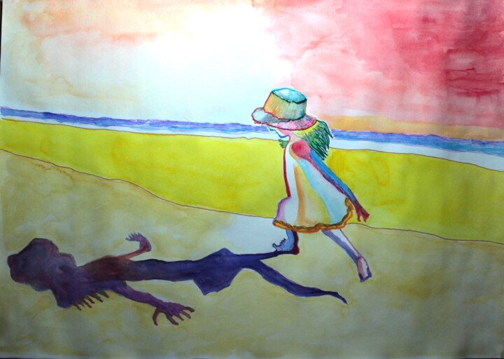 Peinture intitulée "A23-9" par Philip Moreau, Œuvre d'art originale, Aquarelle