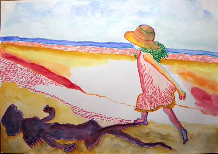Peinture intitulée "A23-10" par Philip Moreau, Œuvre d'art originale, Aquarelle