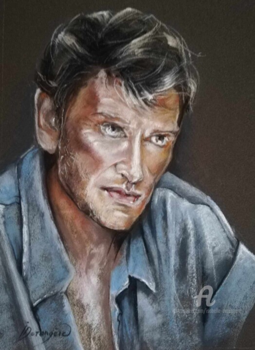 Johnny Hallyday 1992 图画, 15.8x11.8 in