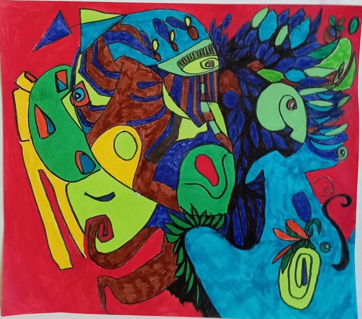 Blou, blou 图画, 5.9x5.9 in