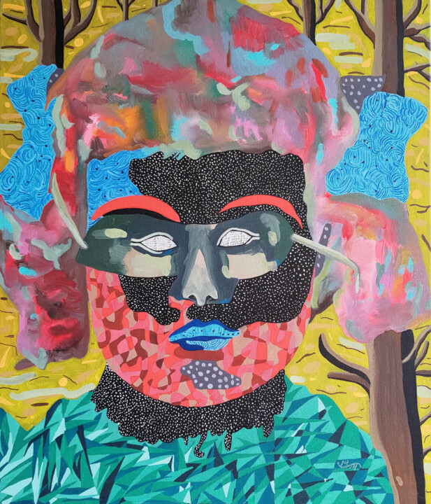 Painting titled "Not at all" by Maria Lapteva, Original Artwork, Oil