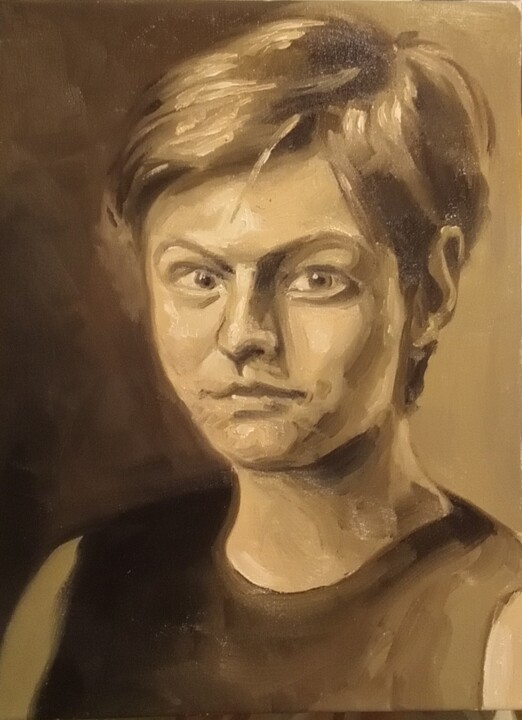 Woman portrait 63 绘画, 15.8x11.8 in