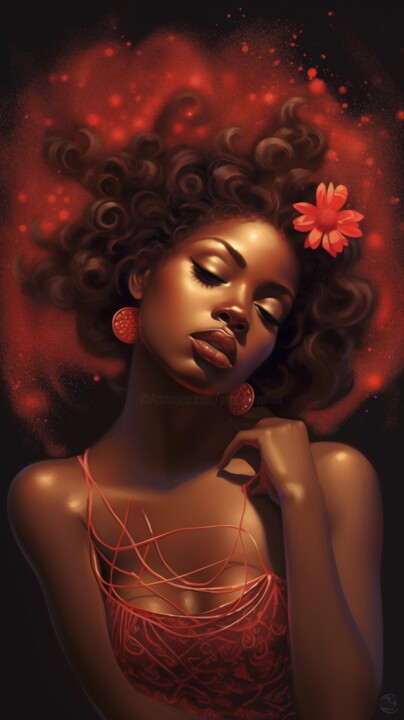 Digital Arts titled "Amara" by China Alicia Rivera, Original Artwork, Digital Painting
