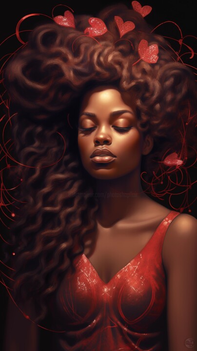 Digital Arts titled "Amanda" by China Alicia Rivera, Original Artwork, Digital Painting