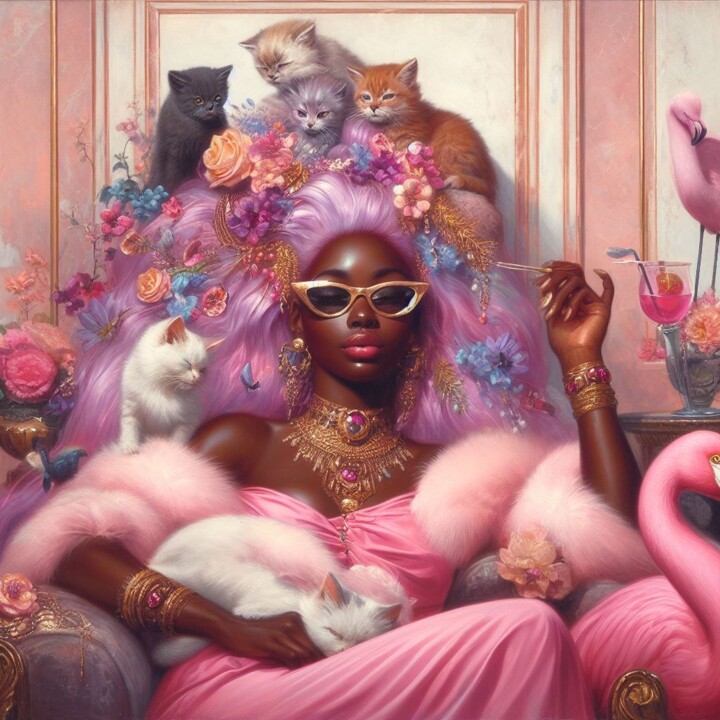 Cat woman 数字艺术