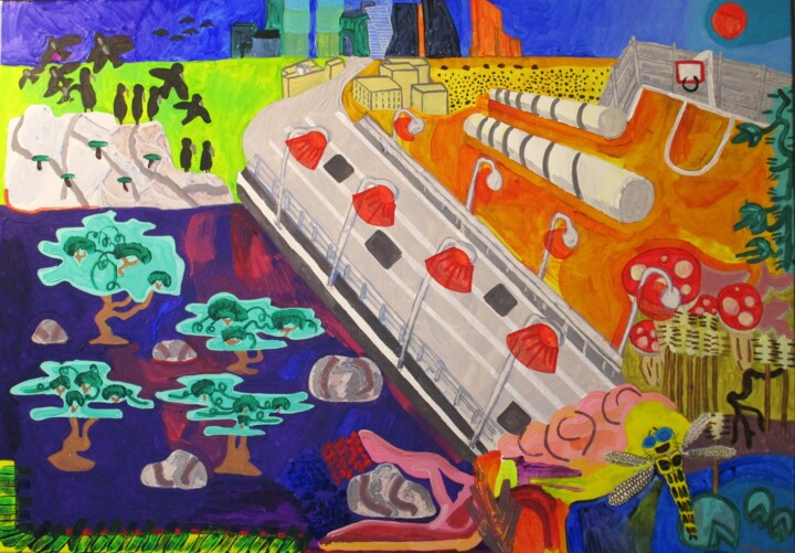 Périphérique MKAD, Moscou, II 绘画, 31.9x45.7 in