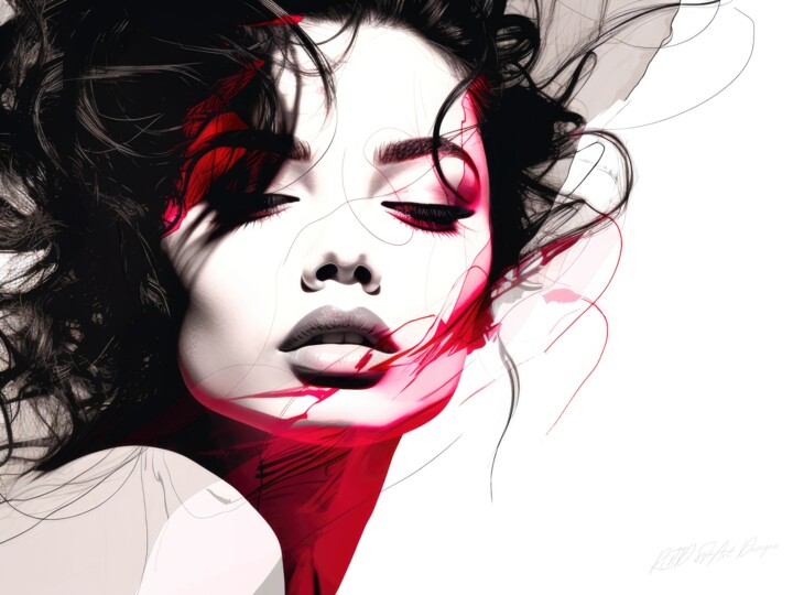 Think Pink Lush - Glorious Model Pink Digital Arts