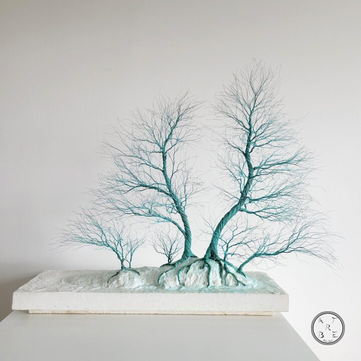 Sculpture intitulée "Seven trees" par Olivier Goupil Artbre, Œuvre d'art originale, Métaux