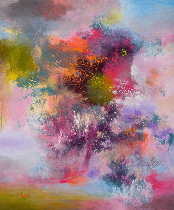 Malerei mit dem Titel "On my way (#174)" von Rikka Ayasaki, Original-Kunstwerk, Acryl