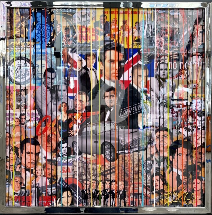 James Bond 绘画, 47.2x47.2 in