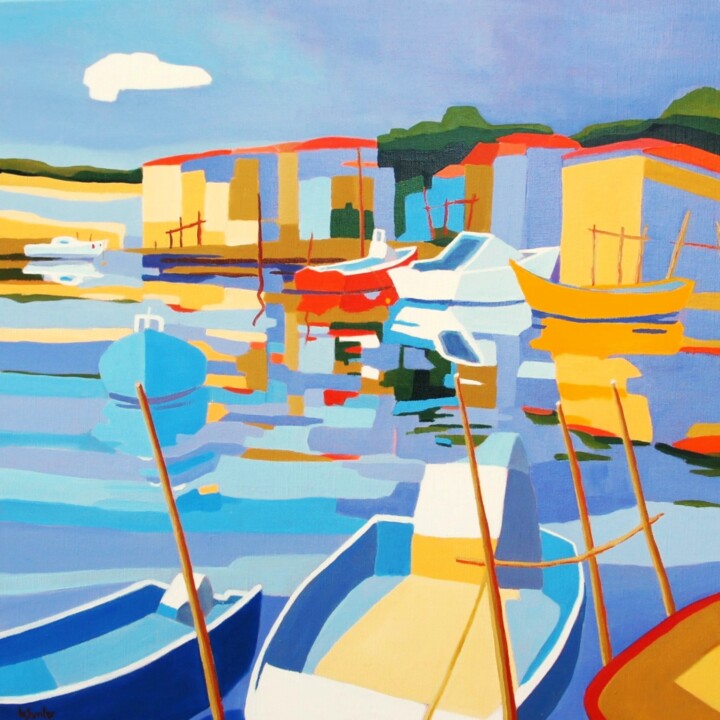 Peinture intitulée "Sète, la Pointe Cou…" par Jean-Noël Le Junter, Œuvre d'art originale, Huile Monté sur Châssis en bois