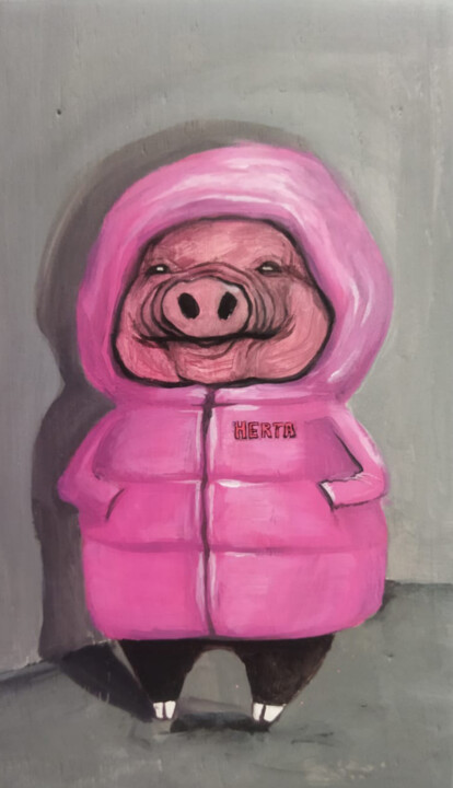 Pig 绘画, 9.5x5.7 in