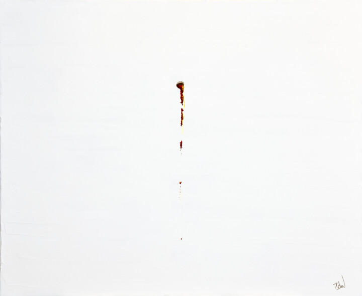 Painting titled "Le silence" by Ingrid De Waal, Original Artwork, Acrylic Mounted on Wood Stretcher frame