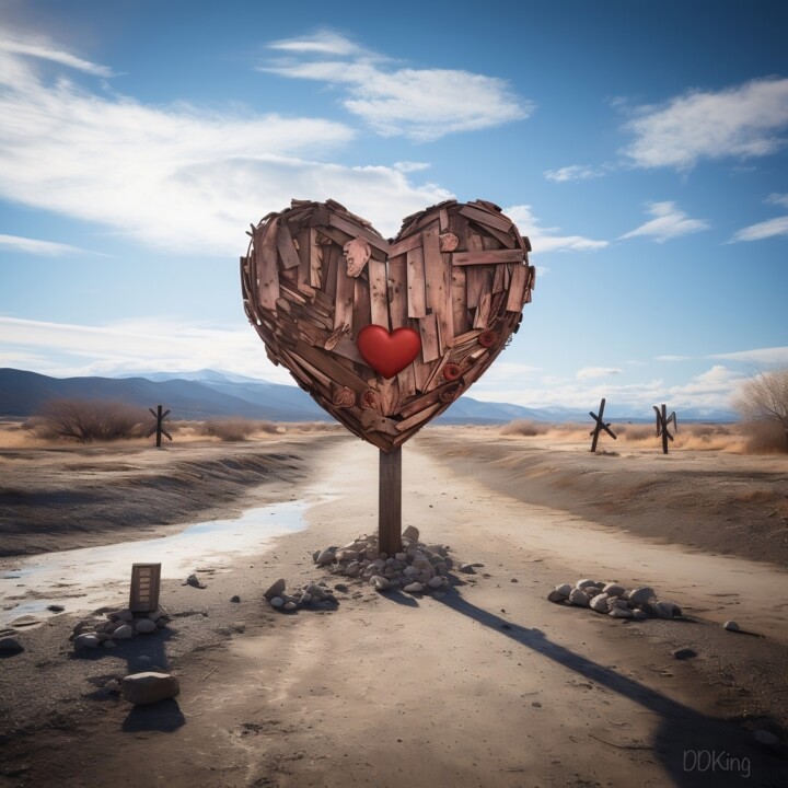 Stop For Love 数字艺术, 27.6x27.6 in