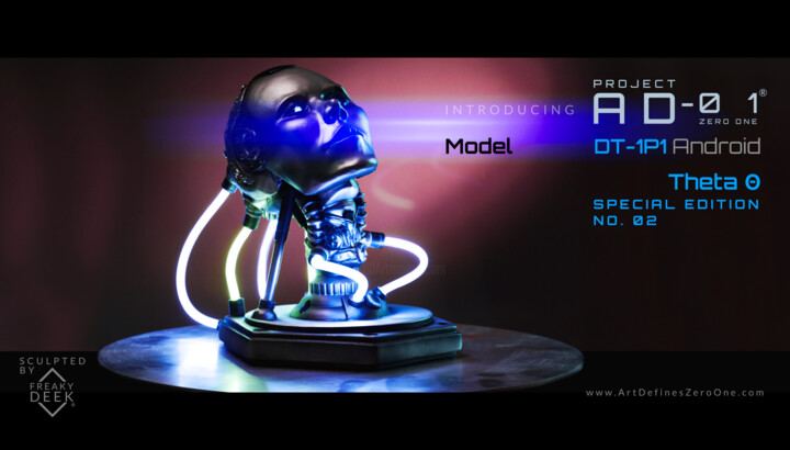 Sculpture titled "Project AD-01-Art D…" by Freaky-Deek, Original Artwork, Polymer clay