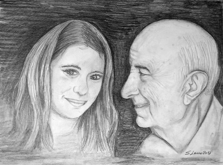 Flavia e Vincenzo 绘画, 9.1x12 in