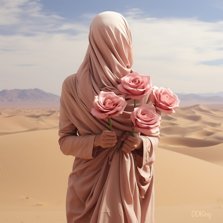 Desert Rose 数字艺术, 27.6x27.6 in