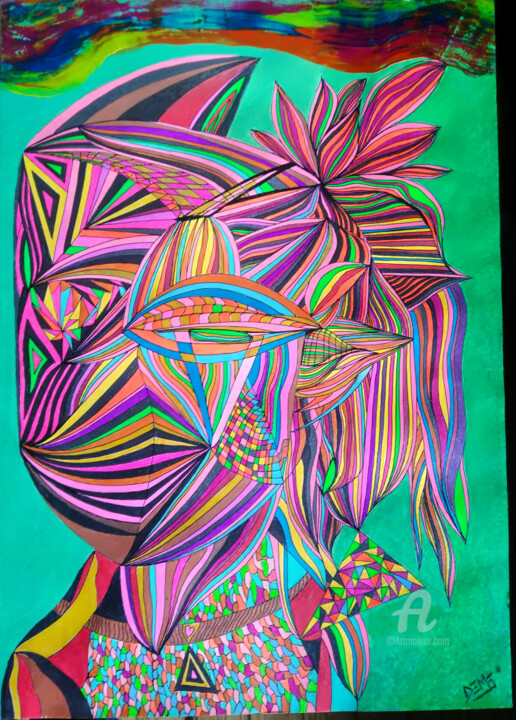 Basmatie 绘画, 16.5x11.7 in