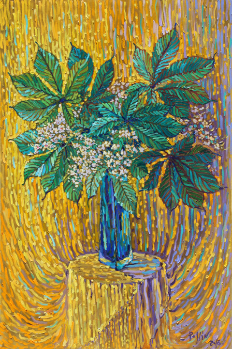 Malerei mit dem Titel "Le castagne" von Polina Ogiy, Original-Kunstwerk, Öl