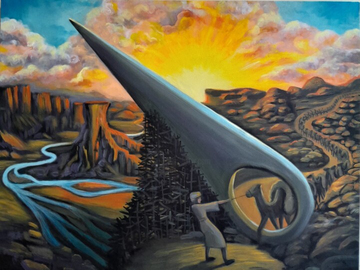Караван проходит сквозь игольное ушко. 绘画, 23.6x31.5 in