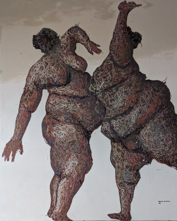 "Compadre" 绘画, 60x48 in