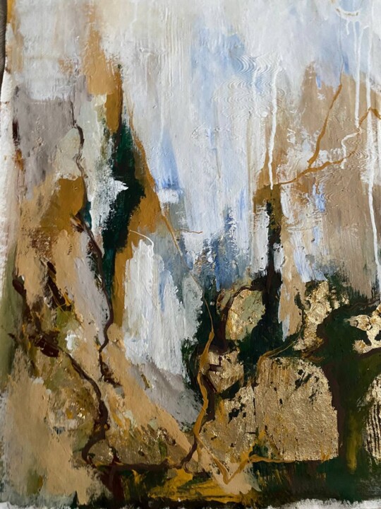 Абстрактная картина акрилом "Lagomlandet"минимализм, лофт,ск Painting, 29.5x23.6 in