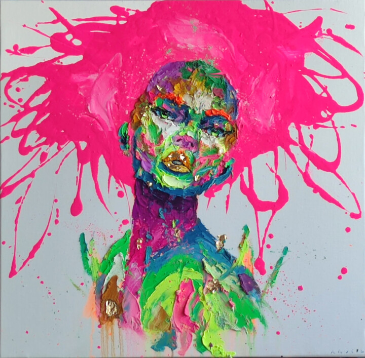 Electric love 绘画, 23.6x23.6 in
