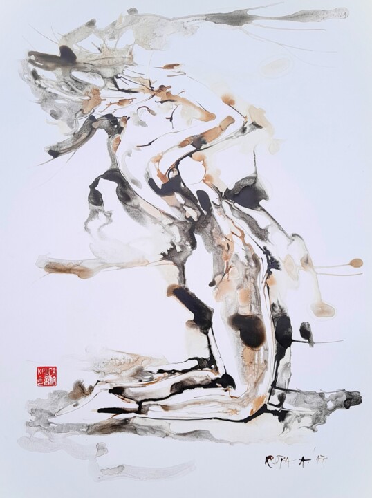 The kneeling nude 绘画, 25.2x18.5 in