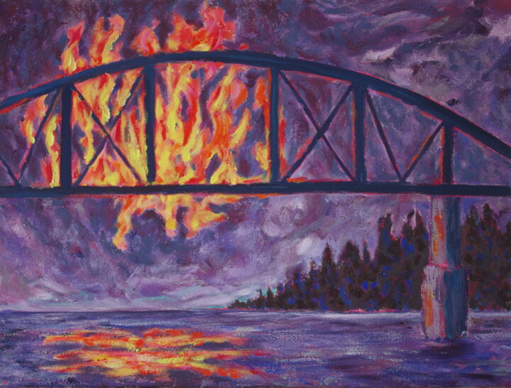 A Burning 绘画, 24x32 in