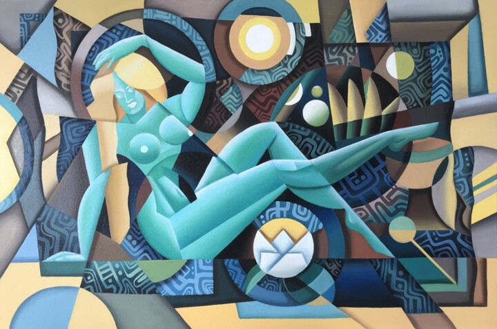 Painting titled "Hennessy effect" by Apollonas Soben, Original Artwork, Oil