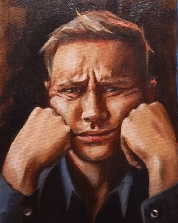Oil portrait 1123-001 绘画, 12x9 in